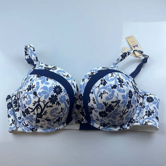 Cacique Other - Cacique Printed Smooth Boost Plunge Bra S102-25